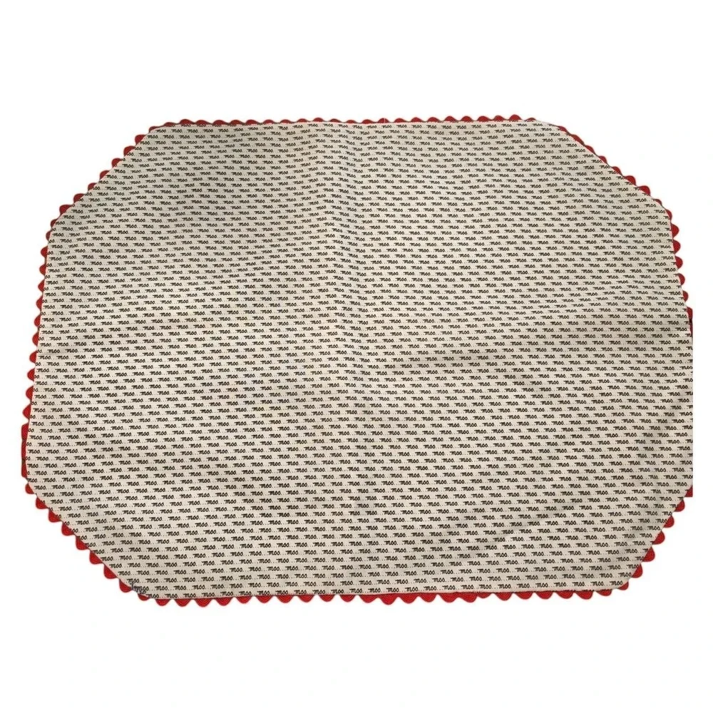 NEW Handmade Reversible Cow 6 Placemats Cottagecore‎ Farmhouse handsewn Cotton